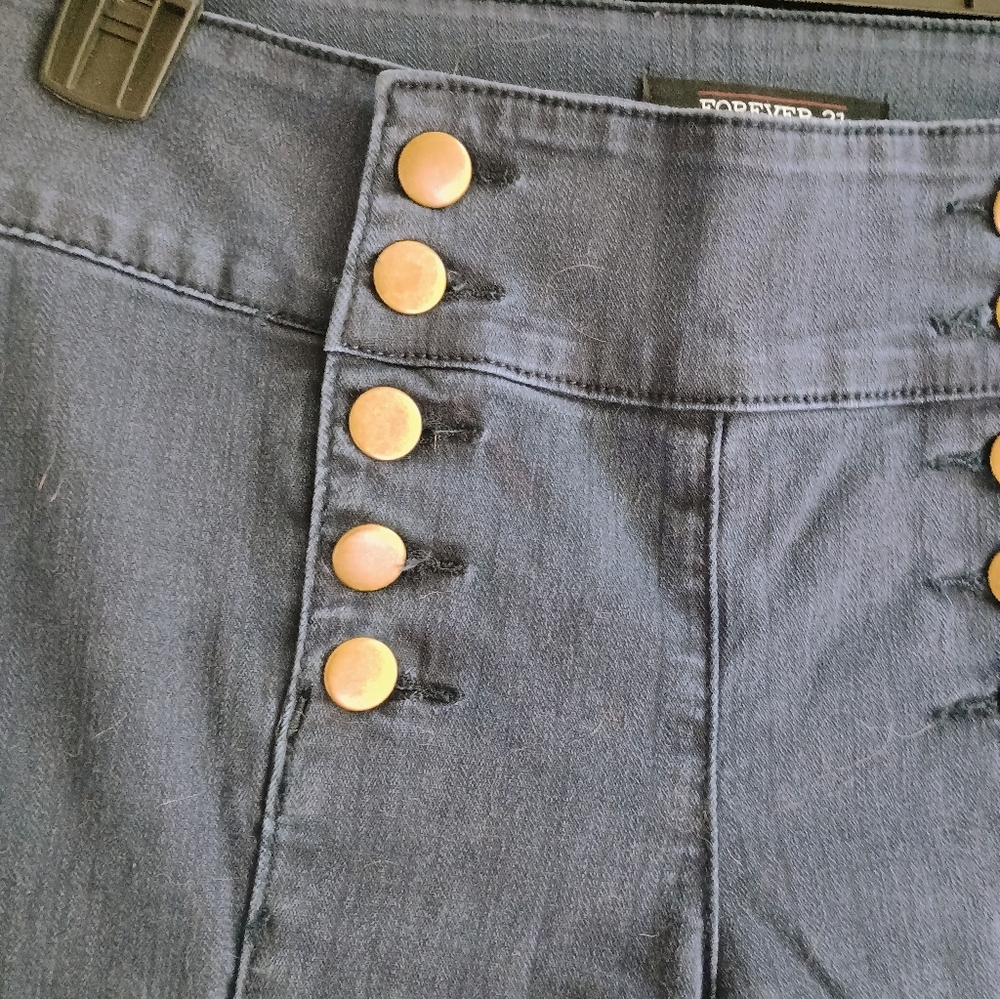 Vintage Forever 21 Premium Denim Double Breasted Button Fly Jeans Y2K - Picture 3 of 9